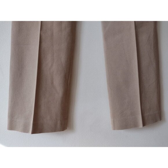 Lauren Ralph Lauren Dress Pants Womens Size 8 Tan Flat Front Zip Pockets Stretch - Picture 11 of 16